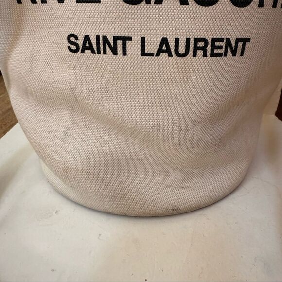 ✨ Saint Laurent Rive Gauche Linen Bucket Bag ✨ - Picture 10 of 15